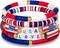 USA Love Bracelets – Handmade Red, White & Blue 4th of July Accessories & Jewelry Gifts for Teens and Women